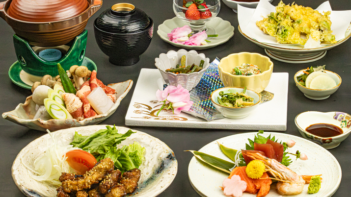 【あこや会館満喫プラン】夕食を贅沢に♪料理グレードアップで山形観光を堪能！WiFi完備・駐車場無料♪