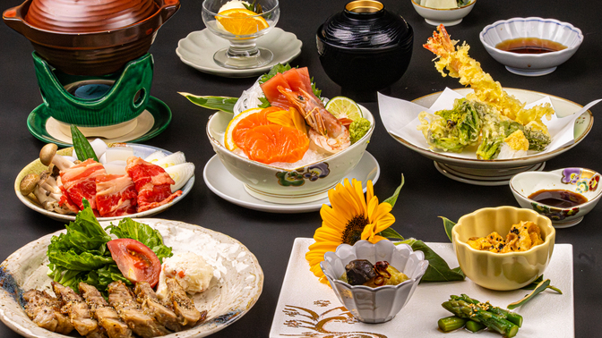 【楽天スーパーSALE】【あこや会館満喫プラン】夕食を贅沢に♪料理グレードアップで山形観光を堪能！