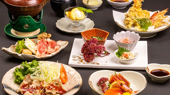 【あこや会館満喫プラン】夕食を贅沢に♪料理グレードアップで山形観光を堪能！WiFi完備・駐車場無料♪