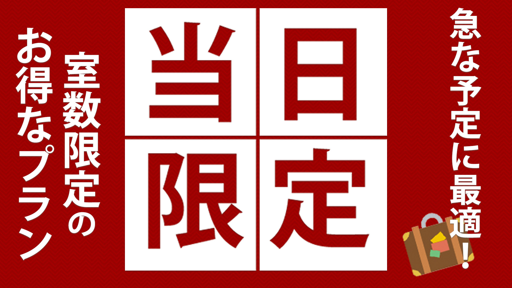 ■当日限定■急な出張やご予定に！【素泊り】