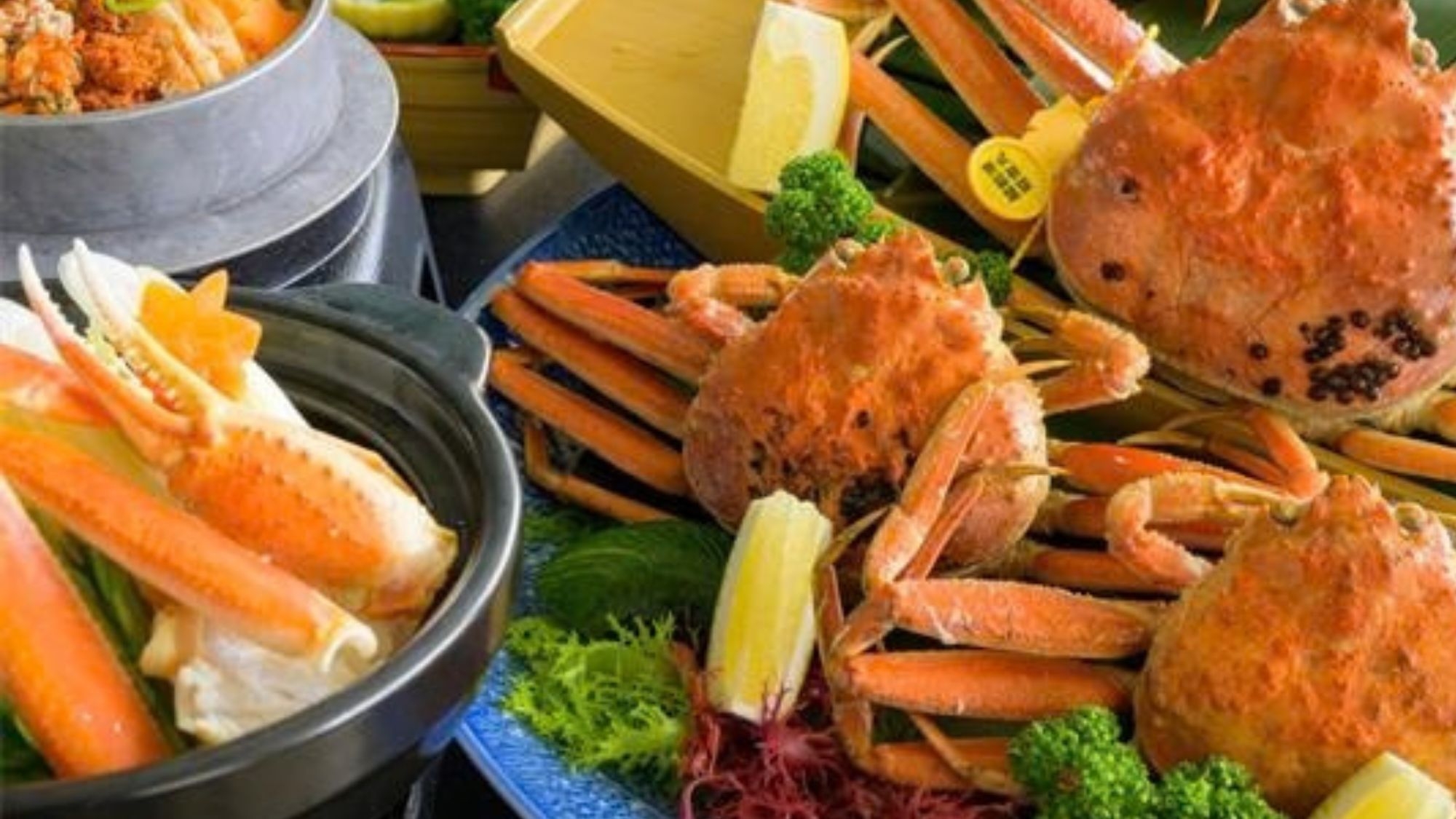 【夫婦蟹会席】極上の贅沢！越前ずわい蟹×せいこ蟹◯蟹すき鍋・せいこ釜飯に豪華お造り5種◎美人の湯
