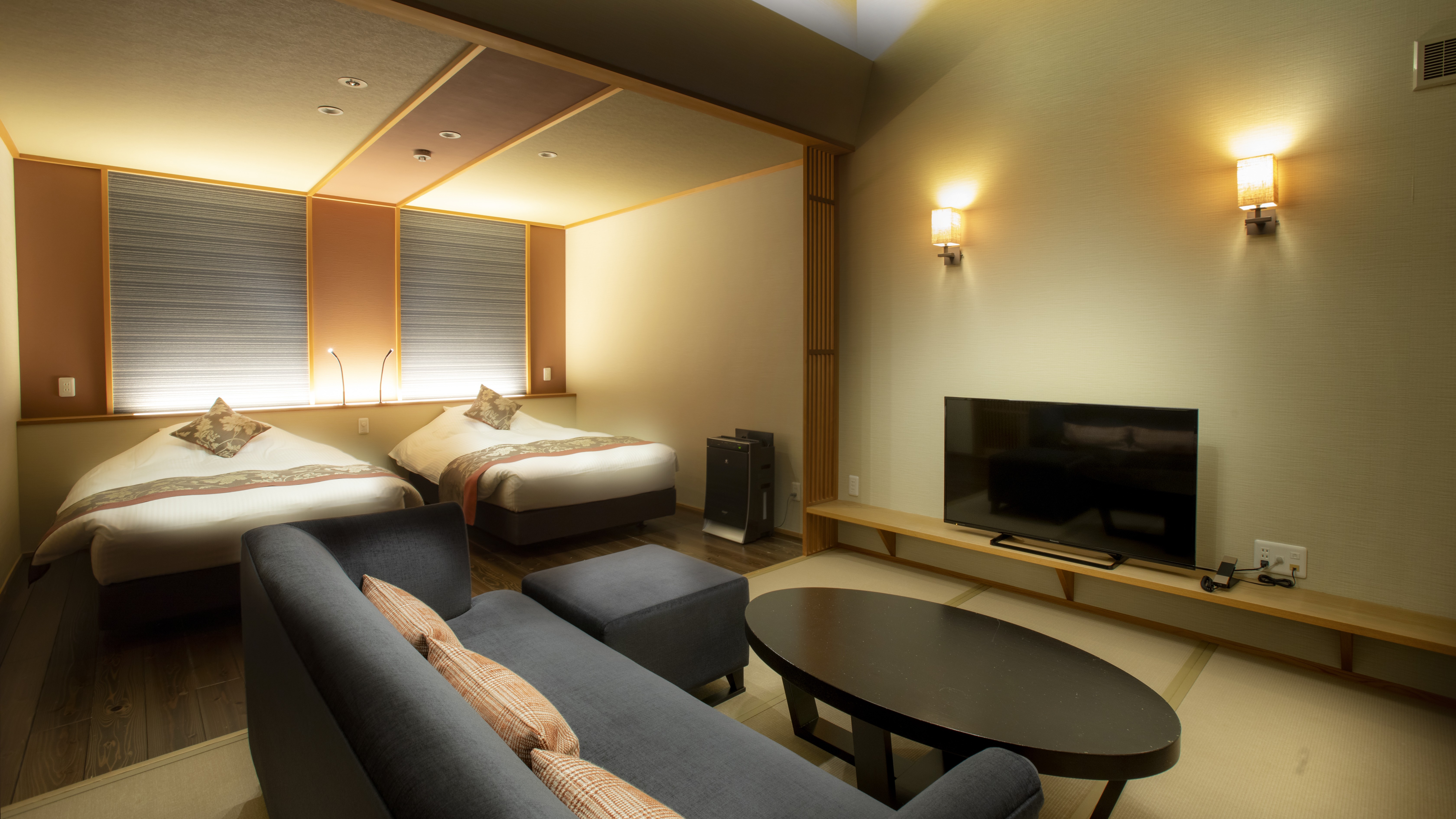 【202・地】刻一刻と変わる日本海の情景を愉しむ、オーシャンビュー和モダン客室・ツインベッド