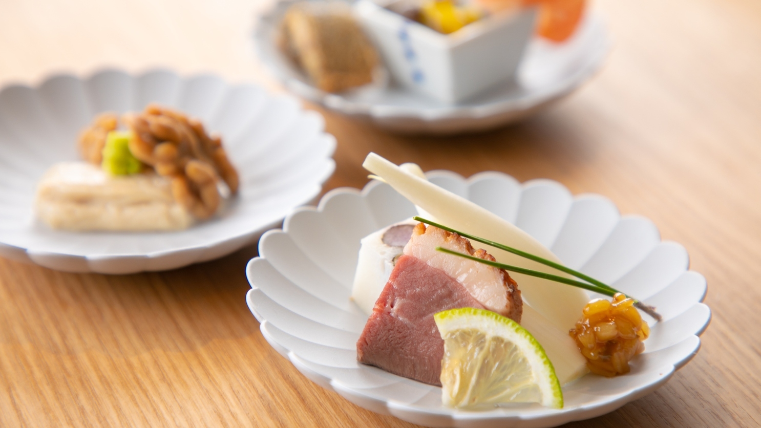【豊の幸勢揃い】おおいた和牛のヒレステーキ＋茶しゃぶ＋関あじ姿造プラン