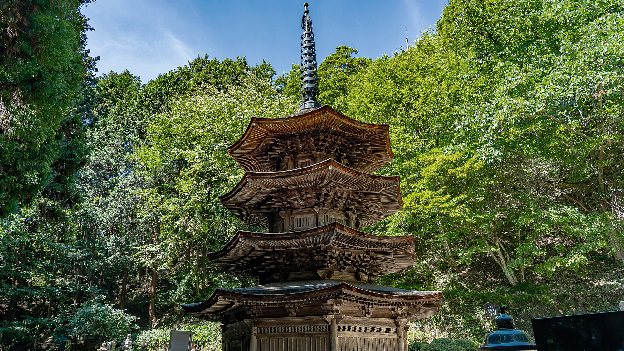 国宝 八角三重塔 安楽寺