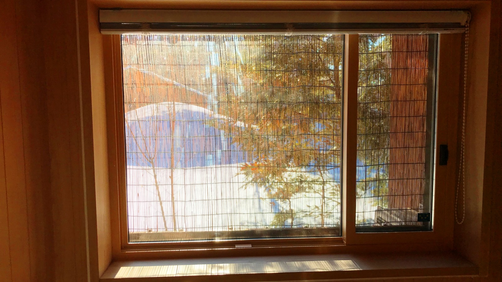 お風呂からは緑豊かな庭園が望めます。