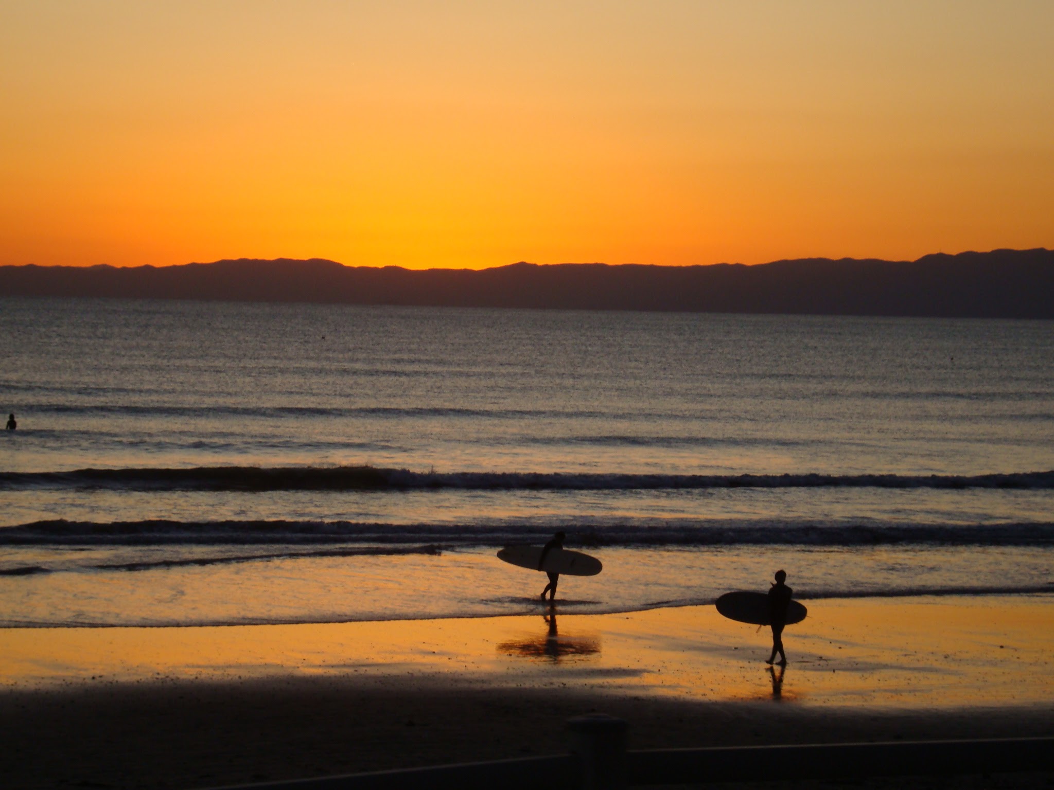 夕方の海岸