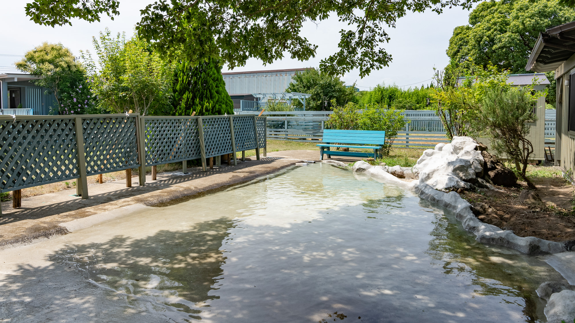 【施設設備】じゃぶじゃぶ池 走り回った後はお水でクールダウン