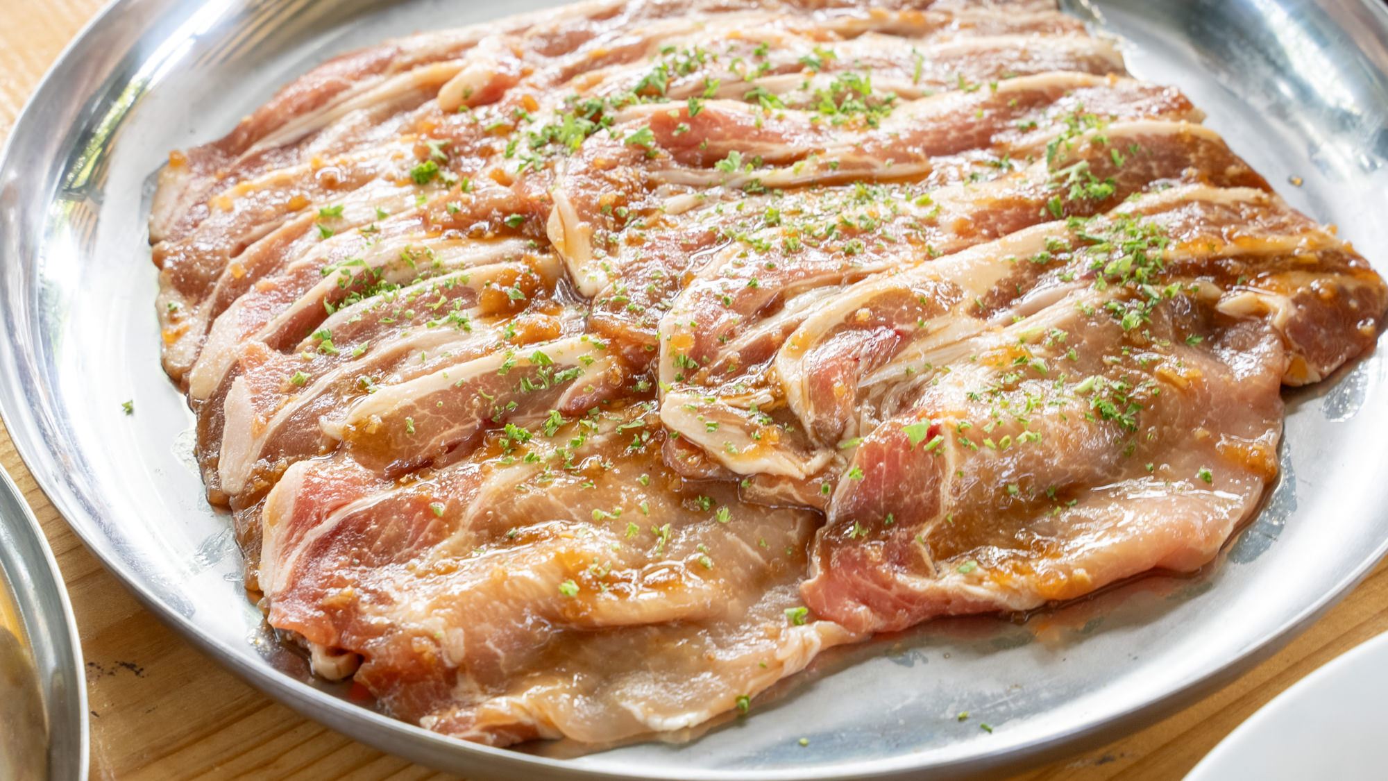 【BBQプラン】セット内容一例（4人分）：豚の生姜焼き