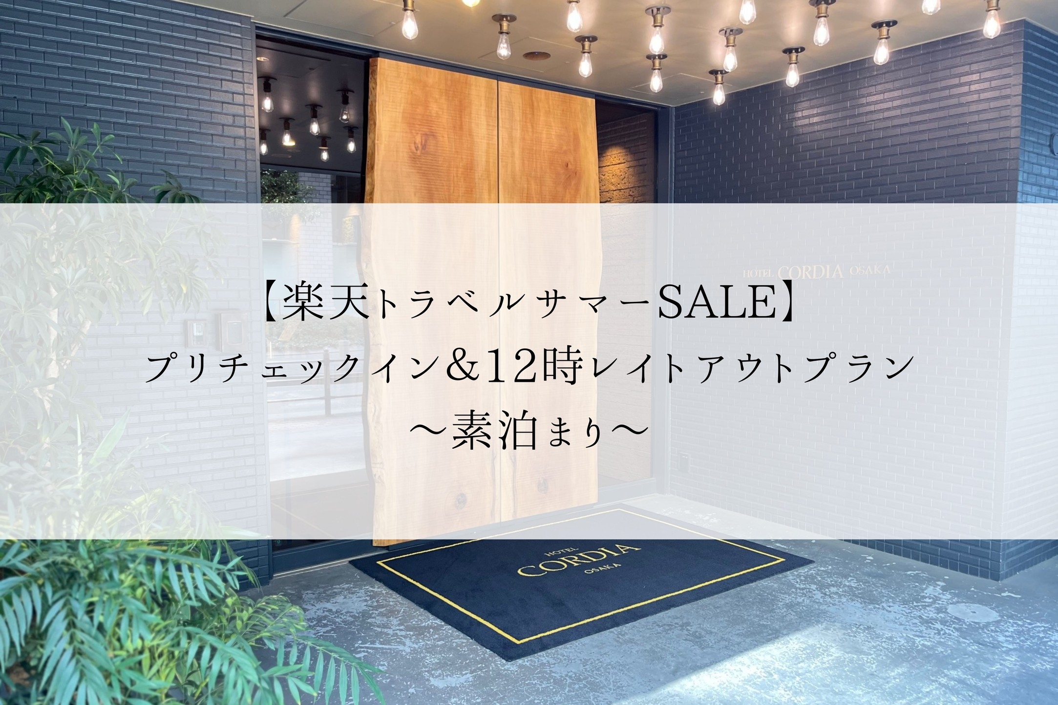 【楽天トラベルサマーSALE】プリチェックイン＆12時レイトアウトプラン〜素泊まり〜