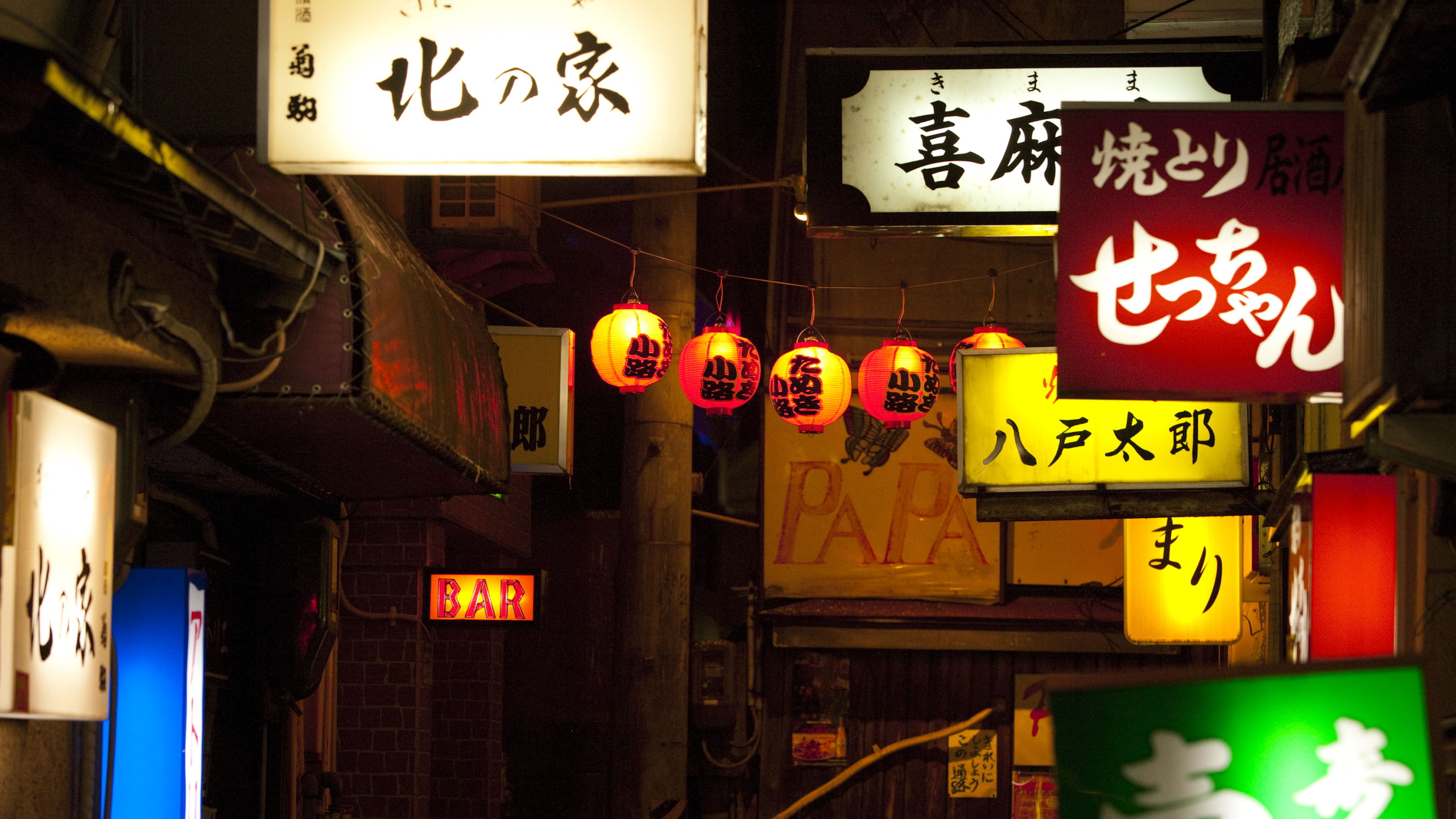 【たぬき小路：中心街に有る横丁の一つ】　画像提供：（一財）VISITはちのへ