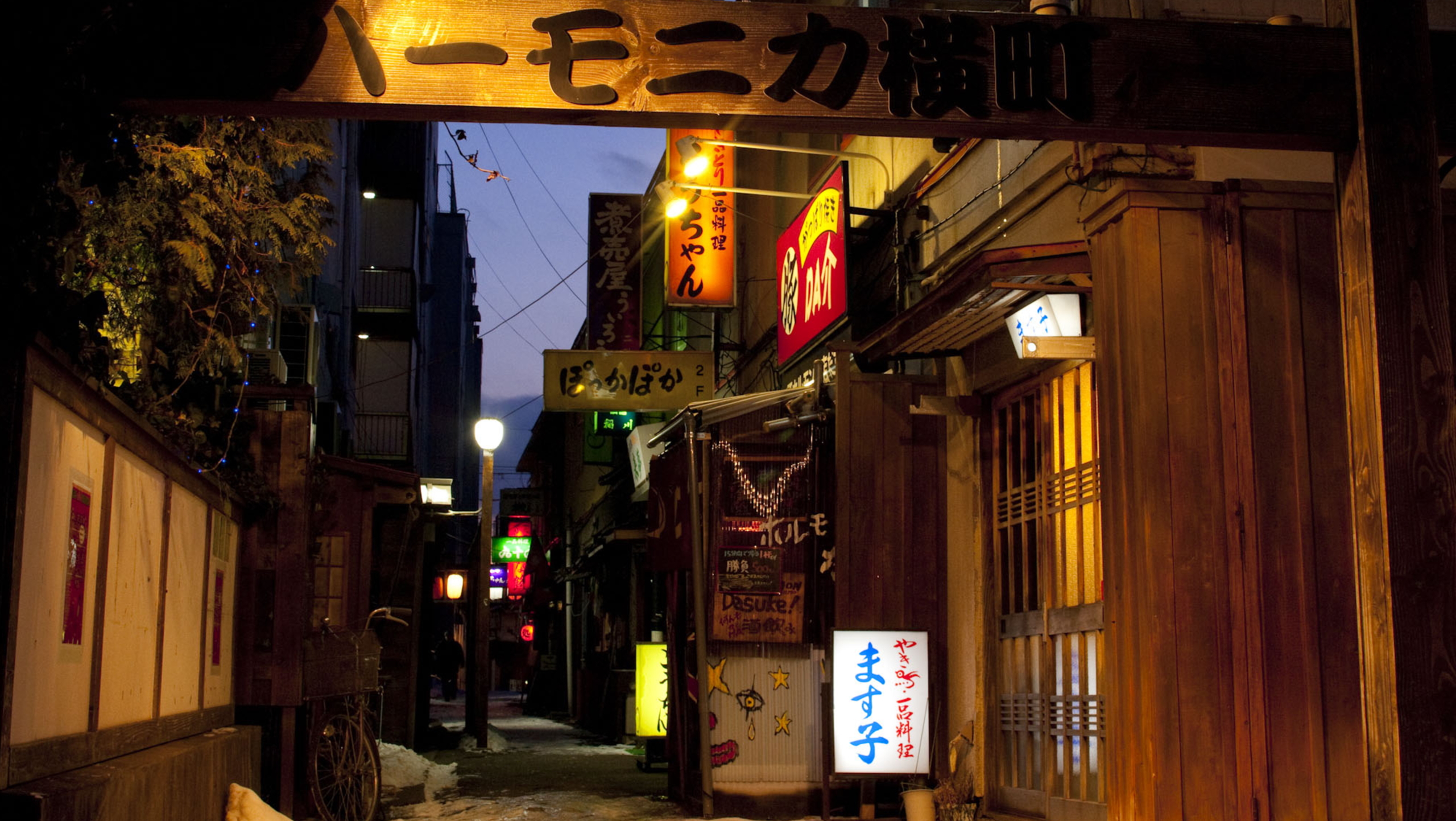 【ハーモニカ横丁：中心街に有る横丁の一つ】　画像提供：（一財）VISITはちのへ