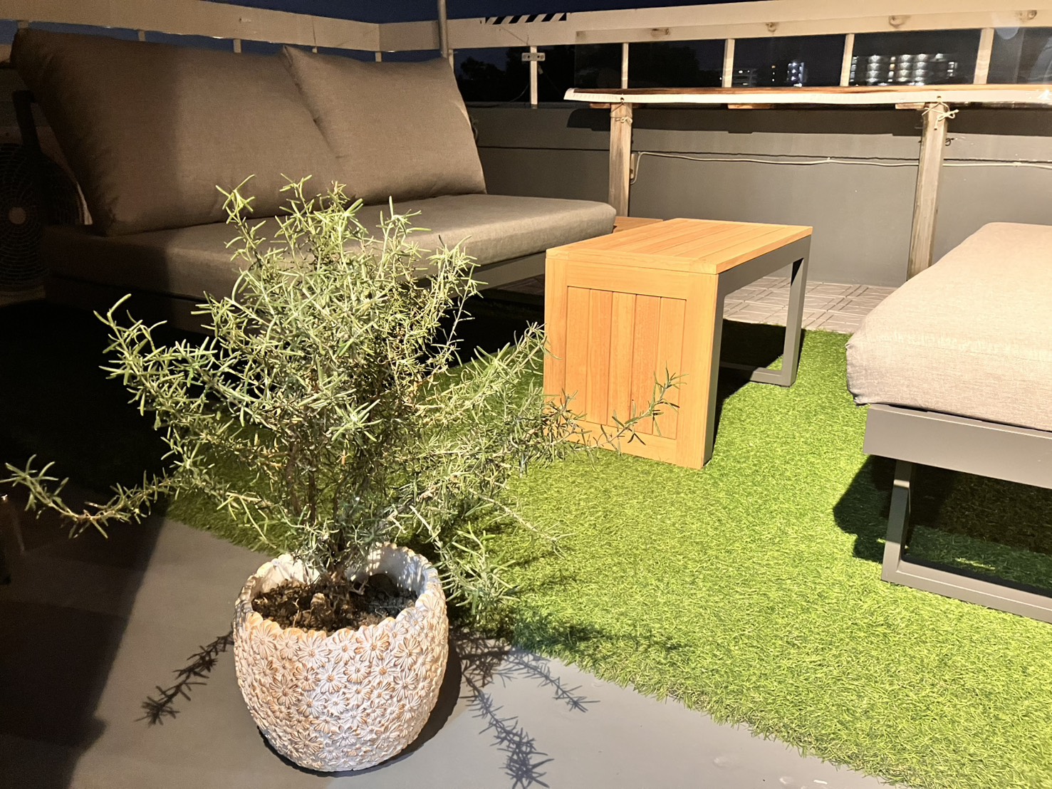 バルコニーのローズマリー