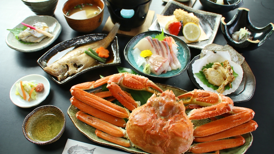 日本海に来たからには蟹でしょう！茹で蟹付海鮮コース