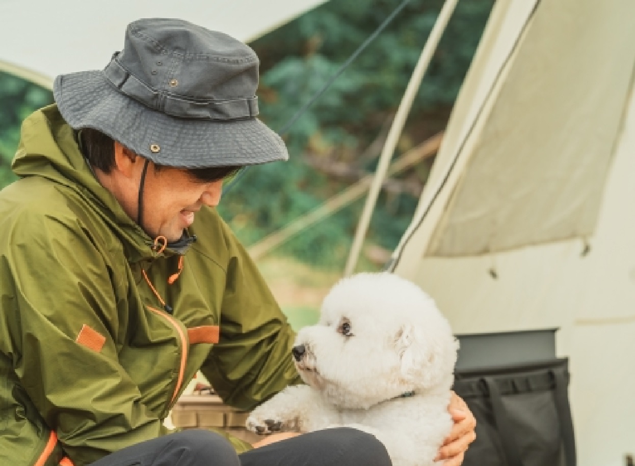 ペットと一緒に泊まることができます