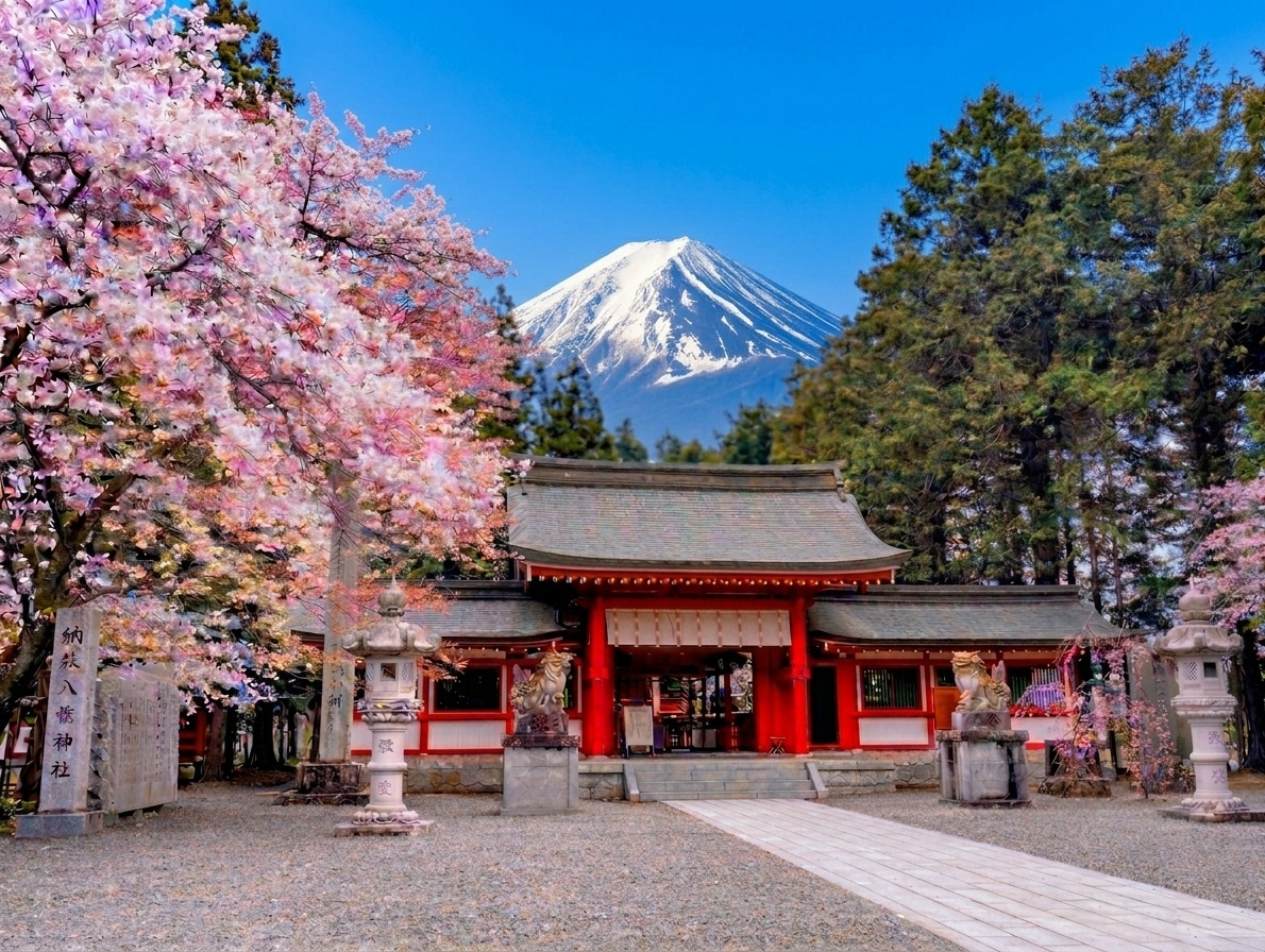 歩いて１０分の御室浅間神社