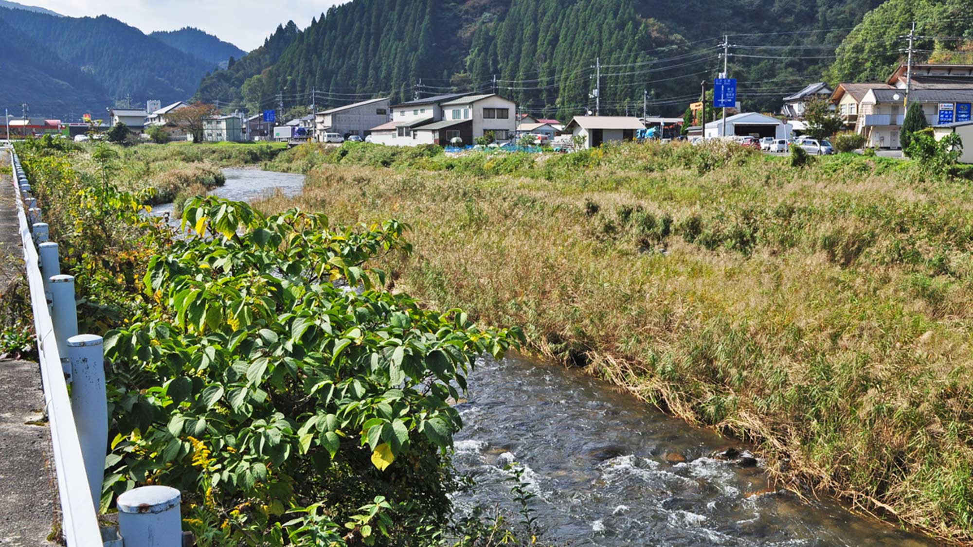 【周辺】イチイ荘の近くにある穏やかな日野川
