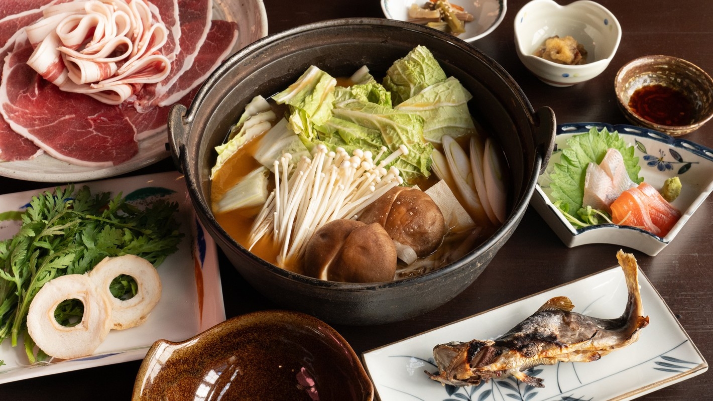 【ぼたん鍋コース】ジビエ初心者さんにもおすすめ！滋味滋養、旨みあふれるしし肉を味わうコース