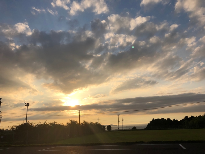 山香荘から眺める夕陽