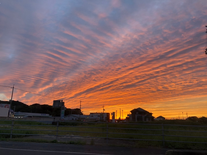 山香荘から眺める夕陽