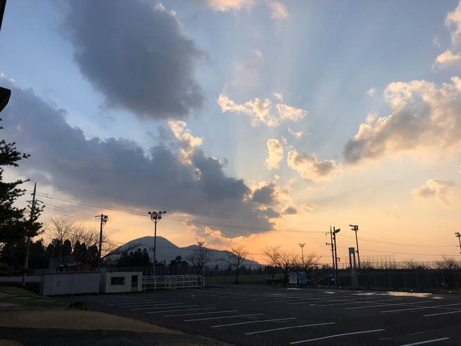 山香荘から眺める夕陽