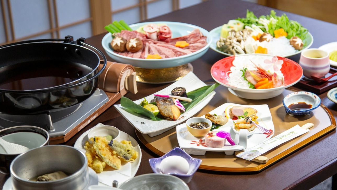 【秋田由利牛「んめぇ！」すき焼きプラン】柔らかな旨味をご堪能/2食付き