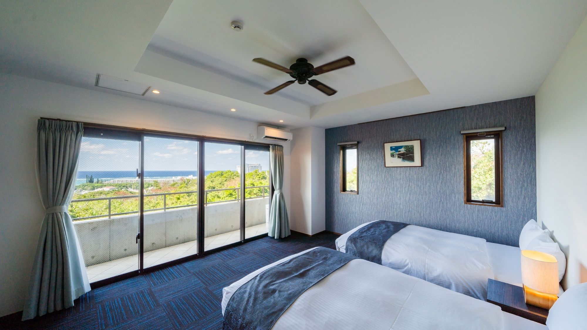 【2F - 海- Ocean -】3つの寝室と6つのベッド、大家族やグループでご利用ください。