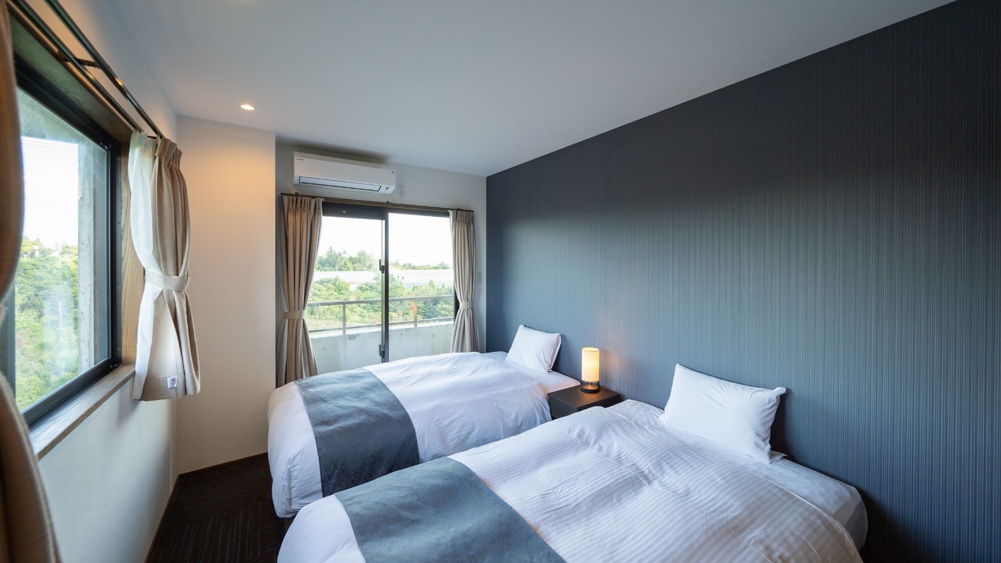 【3F - 風 - Wind -】最大6名様がご宿泊いただけるよう、3つの寝室に6つのベッドをご用意