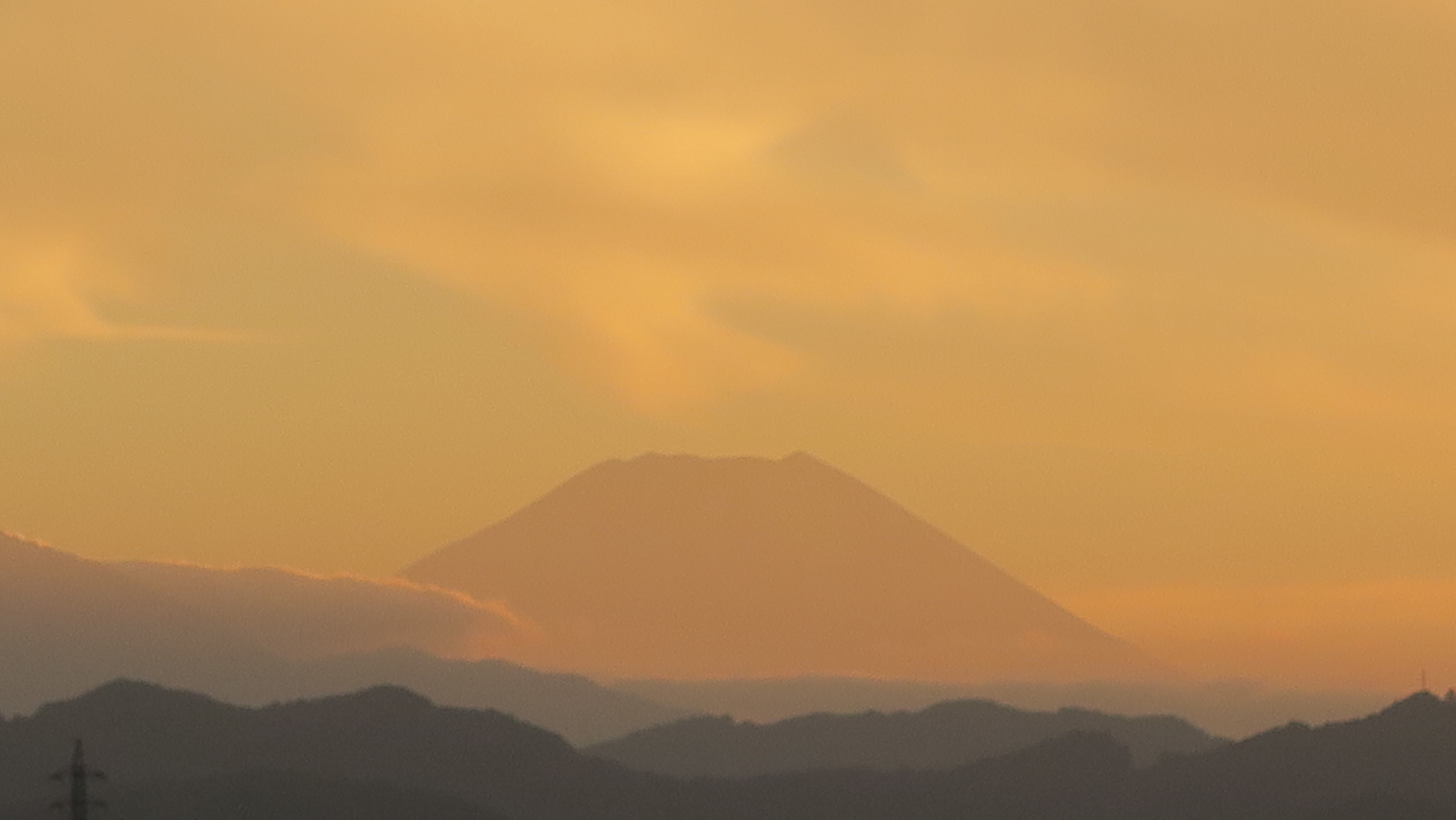 夕焼け富士山