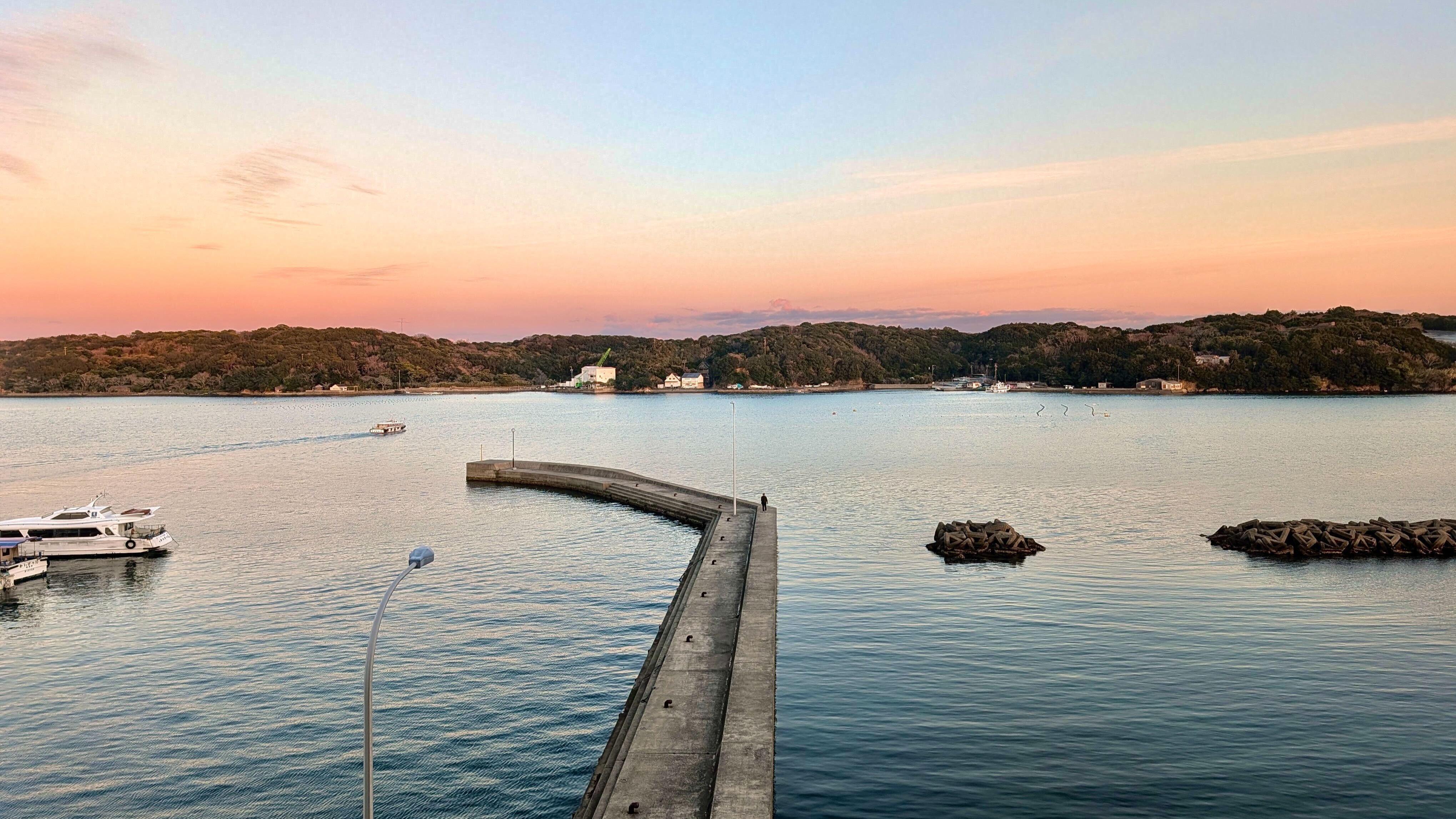 わたかの島の夕暮れ