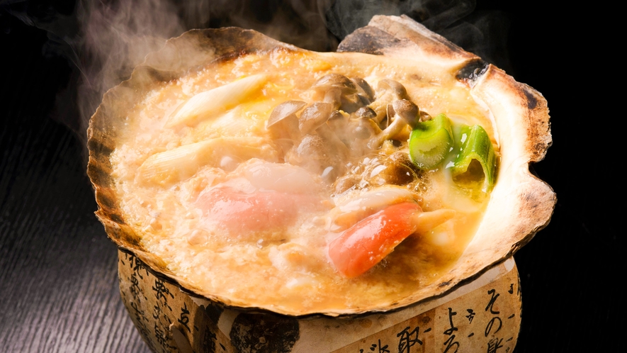 【青森県ソウフフード】　ホタテの貝焼き味噌