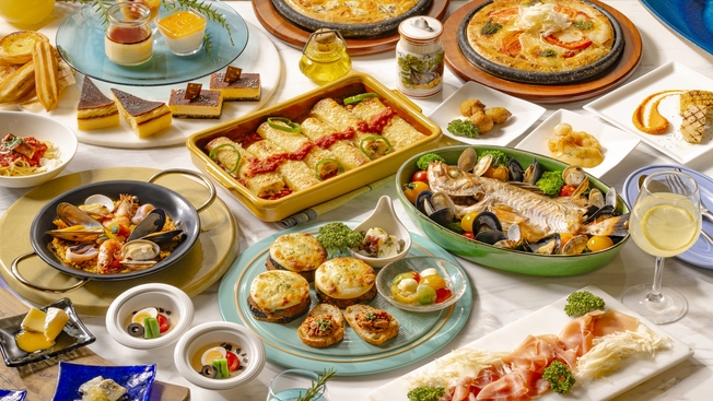 【グルメパレット ディナー＆ステイ】「コンパス」オーダーブッフェディナー『地中海フェア』・夕朝食付