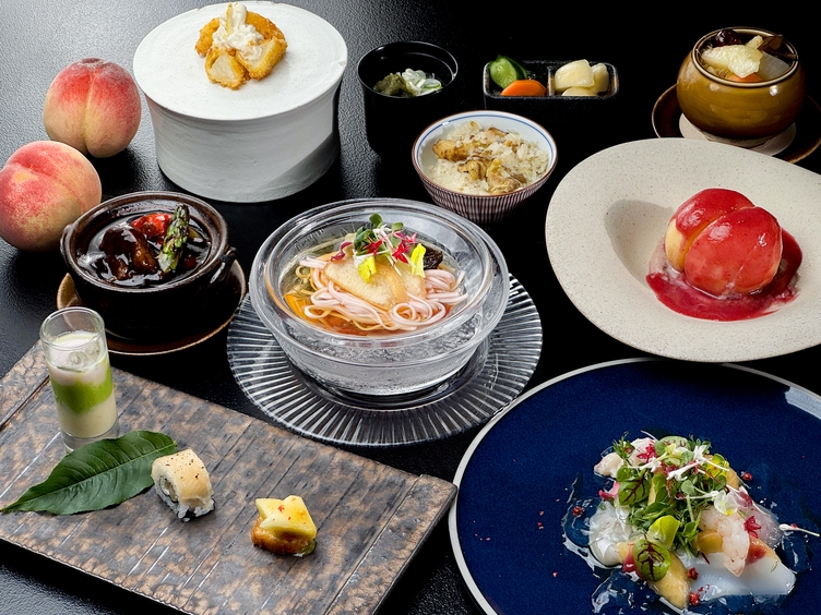 【ふくしまの桃】果実をこだわりの創作和食「もも会席」で味わう夏限定プラン【フルーツ王国ふくしま】