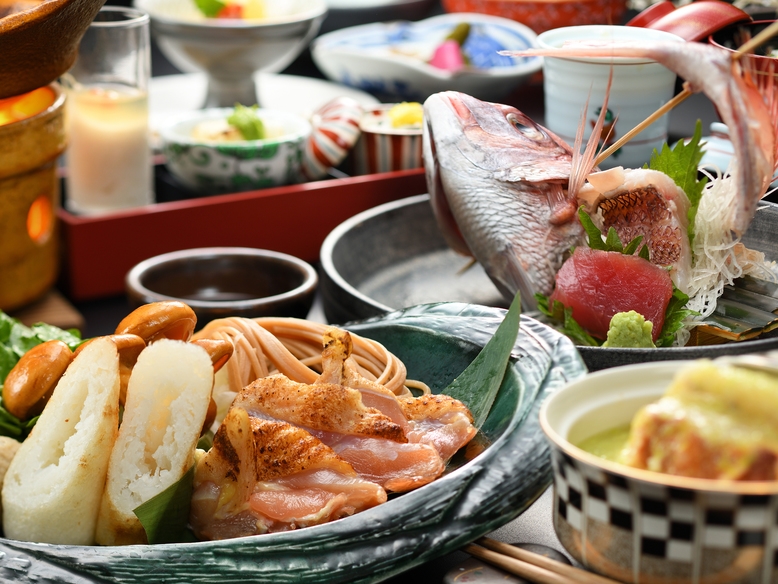 【期間限定☆1日先着10組様！】料理長厳選食材の特別会席を堪能する「うまいもの巡り」プラン