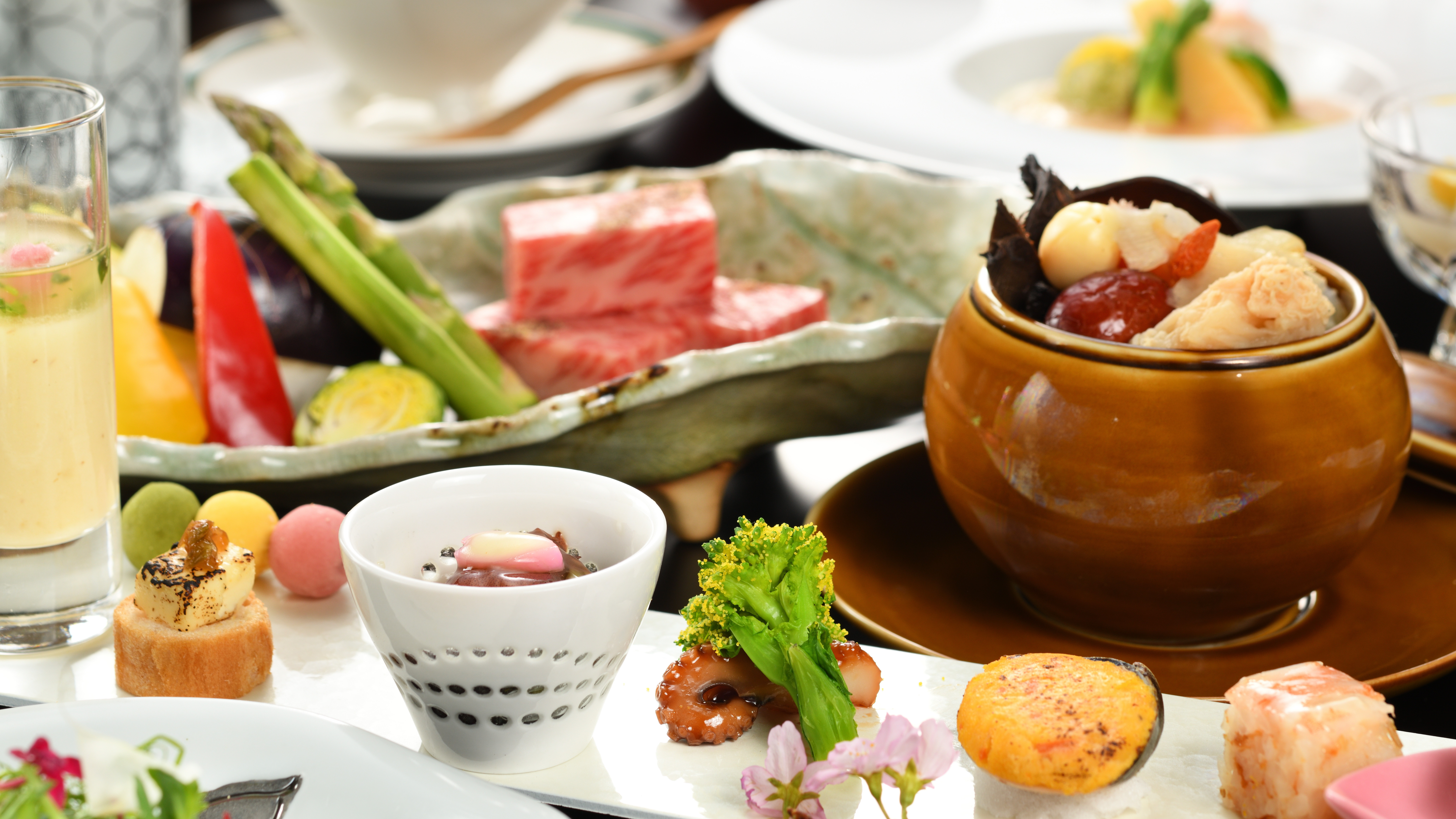 福島牛陶板焼き会席イメージ