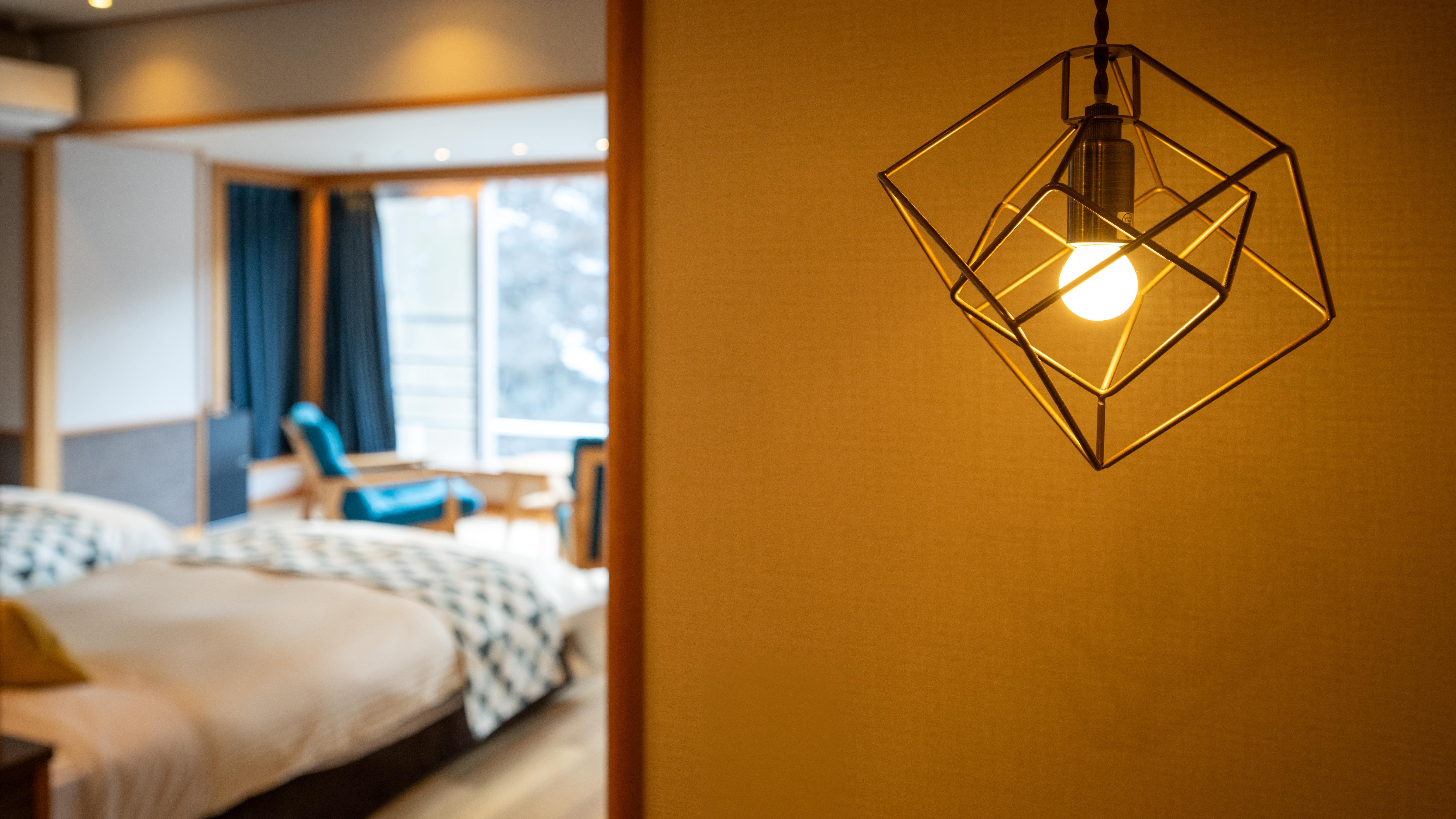 【和モダンツインルーム｜凌雲閣】バリアフリー客室◆北欧テイスト◆大きな窓から大自然のパノラマも♪