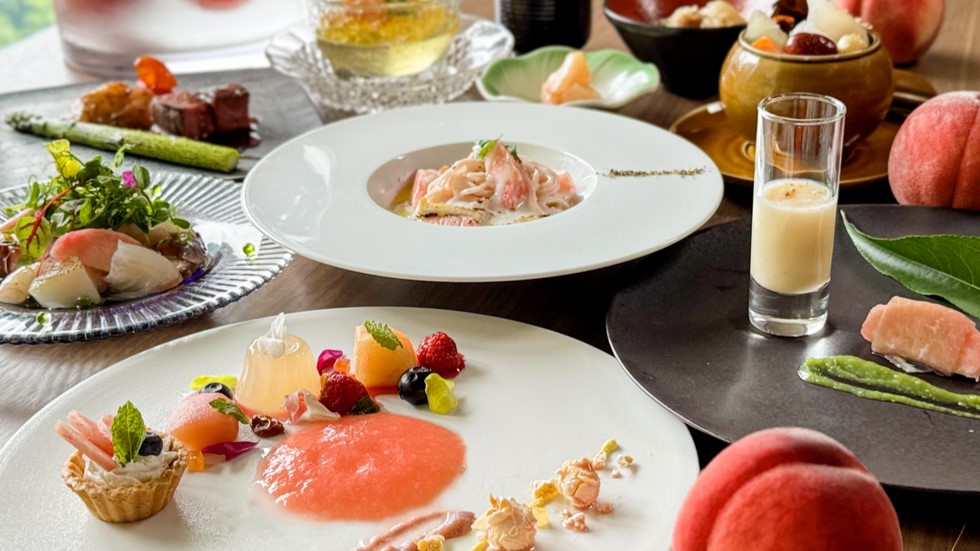 【桃会席】吉川屋オリジナル！ももの名産地、福島県ならではのお食事です♪