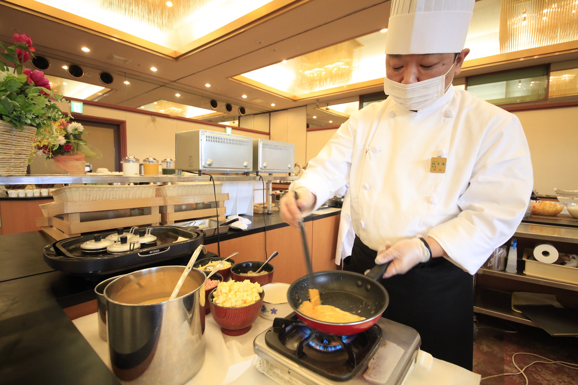 朝食バイキング　裏メニューのオムレツがあるかも？