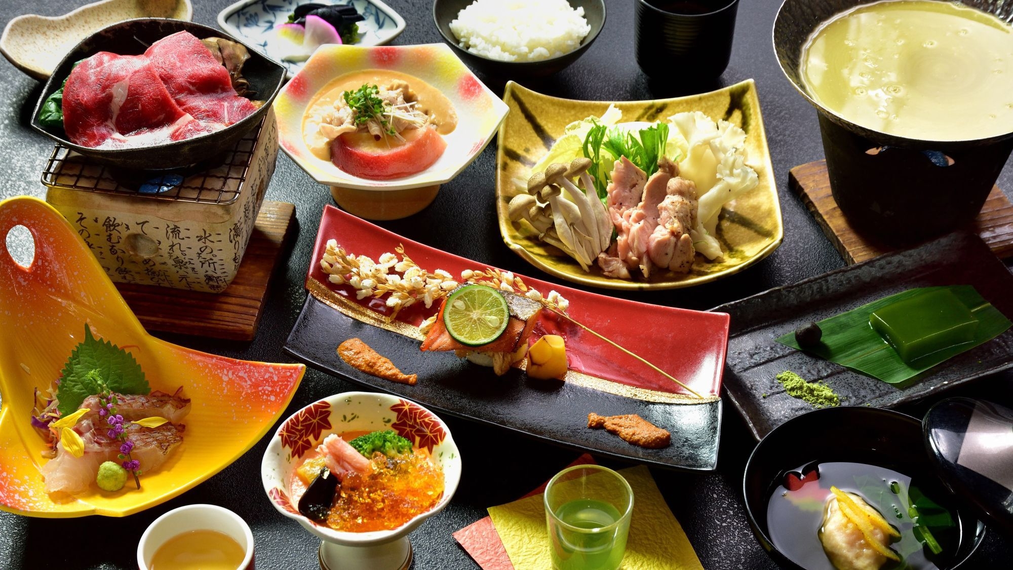 【スタンダード／個室食】3種の無料貸切風呂と季節を彩る手づくり会席♪★旨味たっぷり上州牛つき♪
