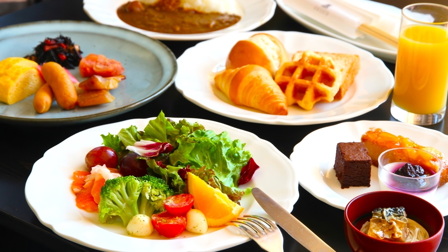 【朝食付き】旅先での朝時間を、もっと自分らしく。グラツィエの彩りビュッフェで迎える優雅な朝