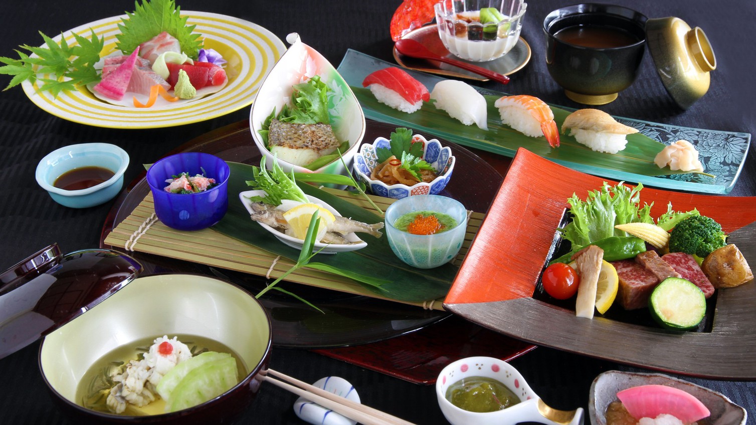 【食事付きスタンダードプラン】旬の味覚を味わう「日本料理　竹生島」※一泊二食付き