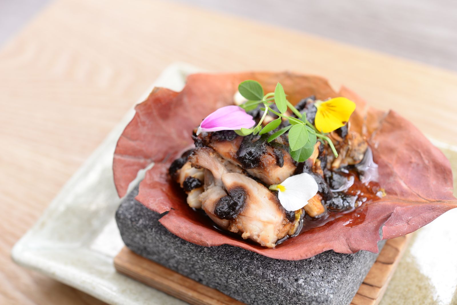 ～*茸とつくば鶏の葱味噌焼き*～