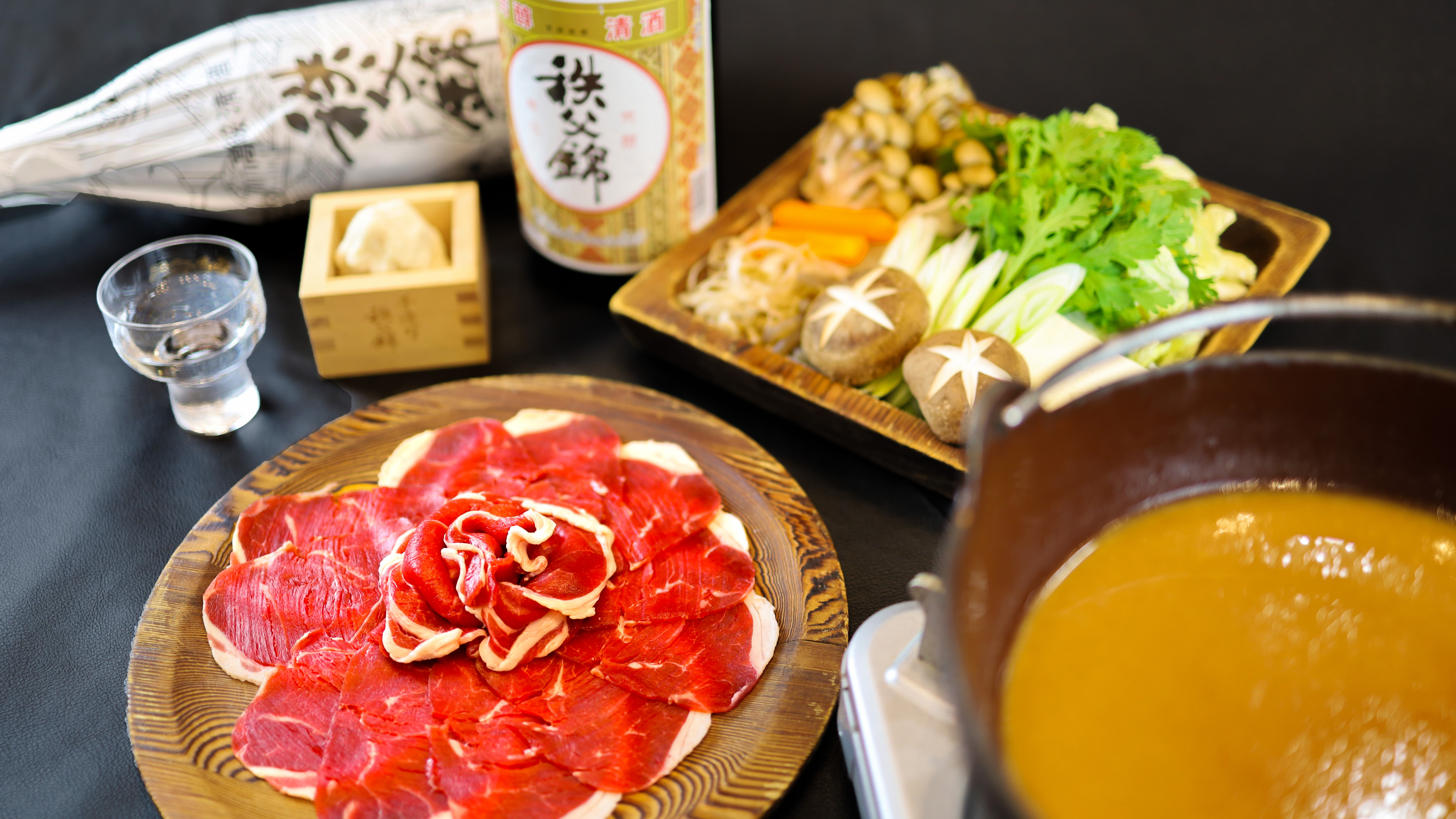 酒粕を使った牡丹鍋もご用意しております