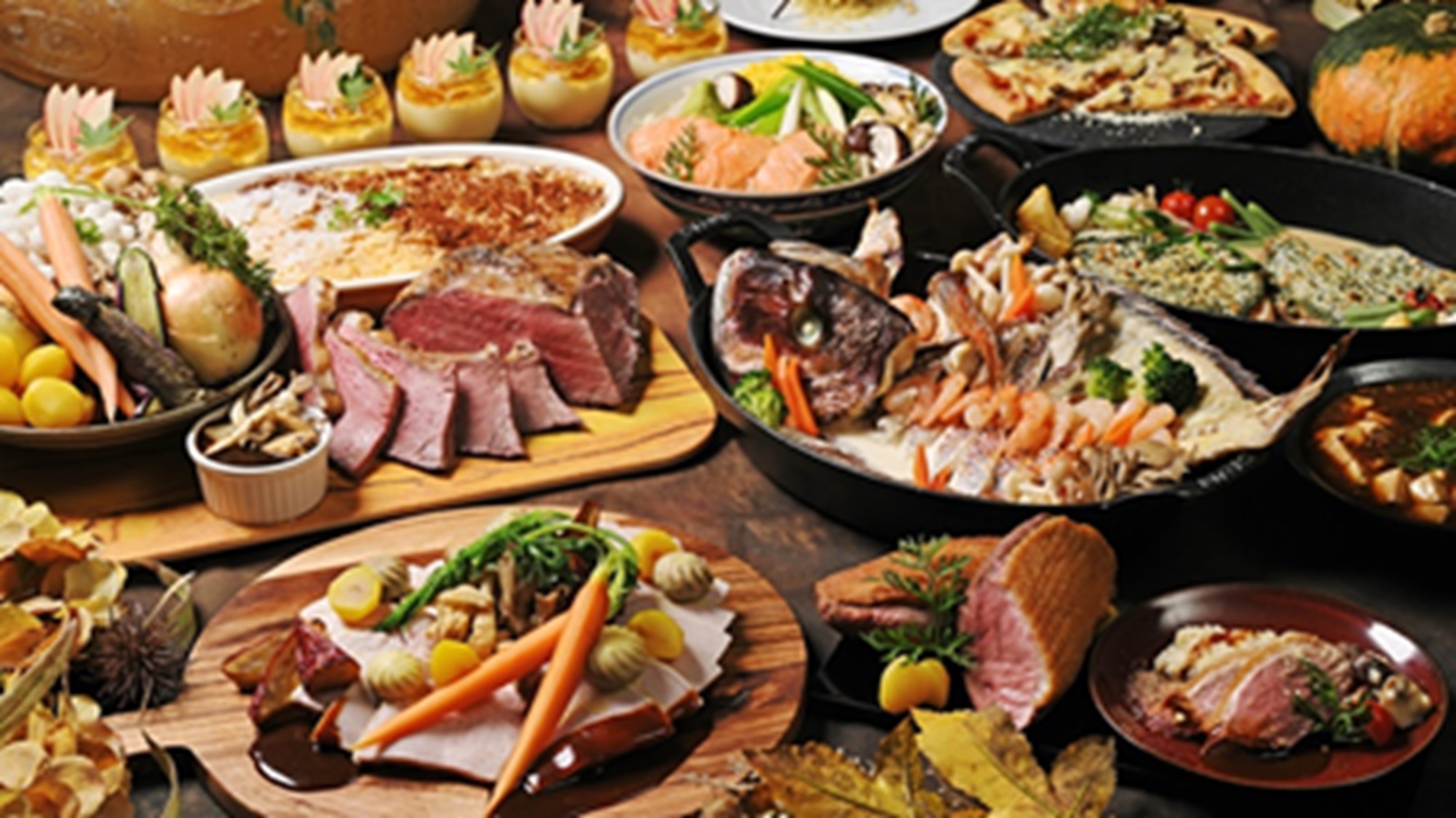 秋の味覚と近江の恵みを味わえるディナーブッフェ付きプラン（夕朝食付き）