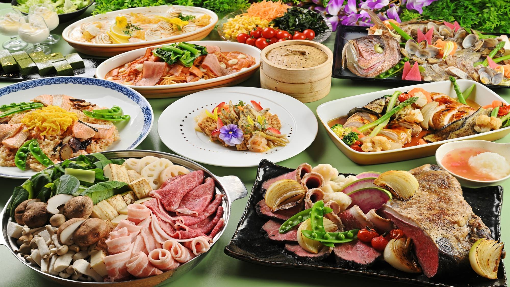 初夏の味覚！近江の恵みを心ゆくまで味わえるディナーブッフェ付きプラン（夕朝食付き）