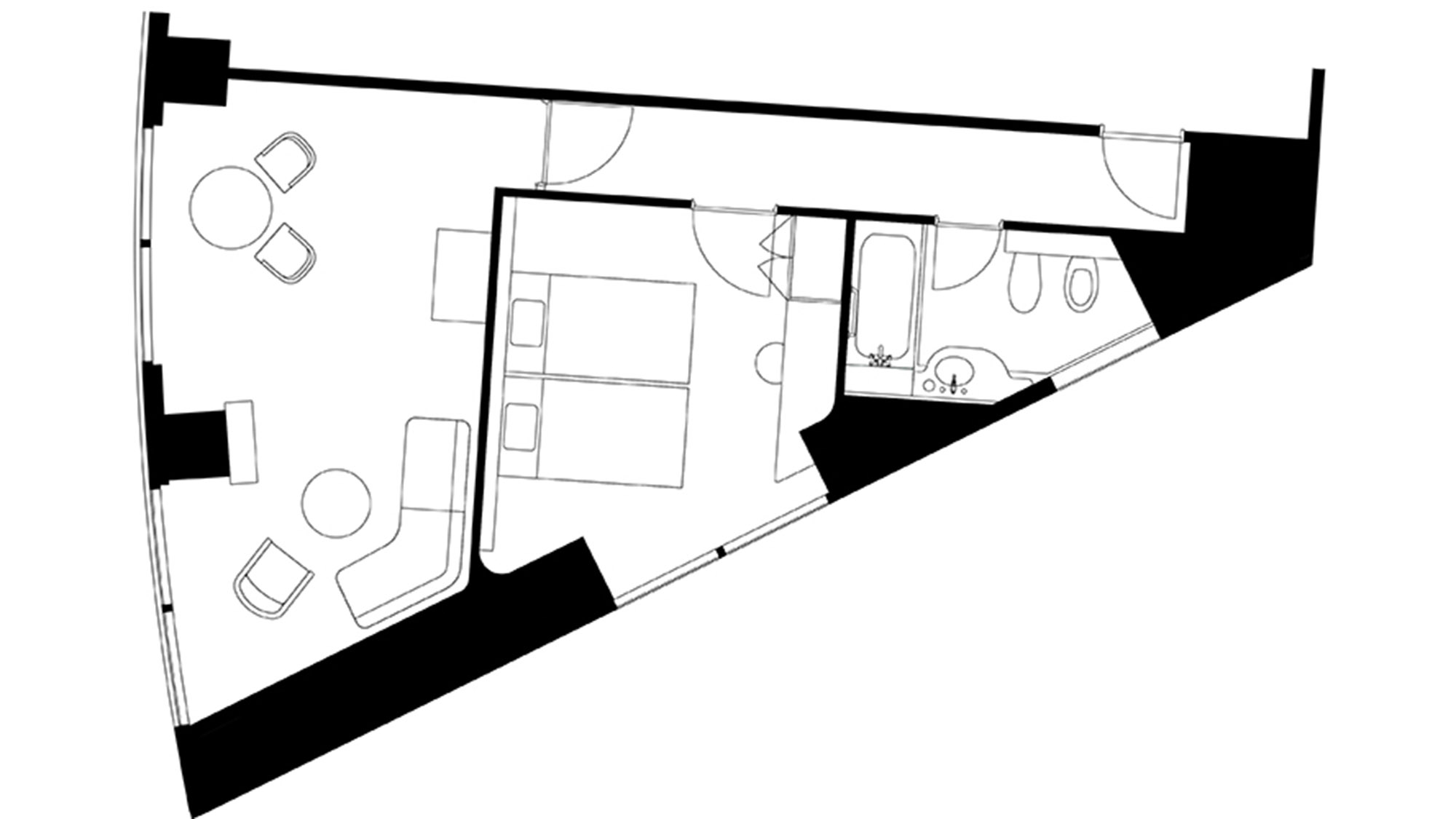 スカイフロア スイートツイン（21〜31階）図面