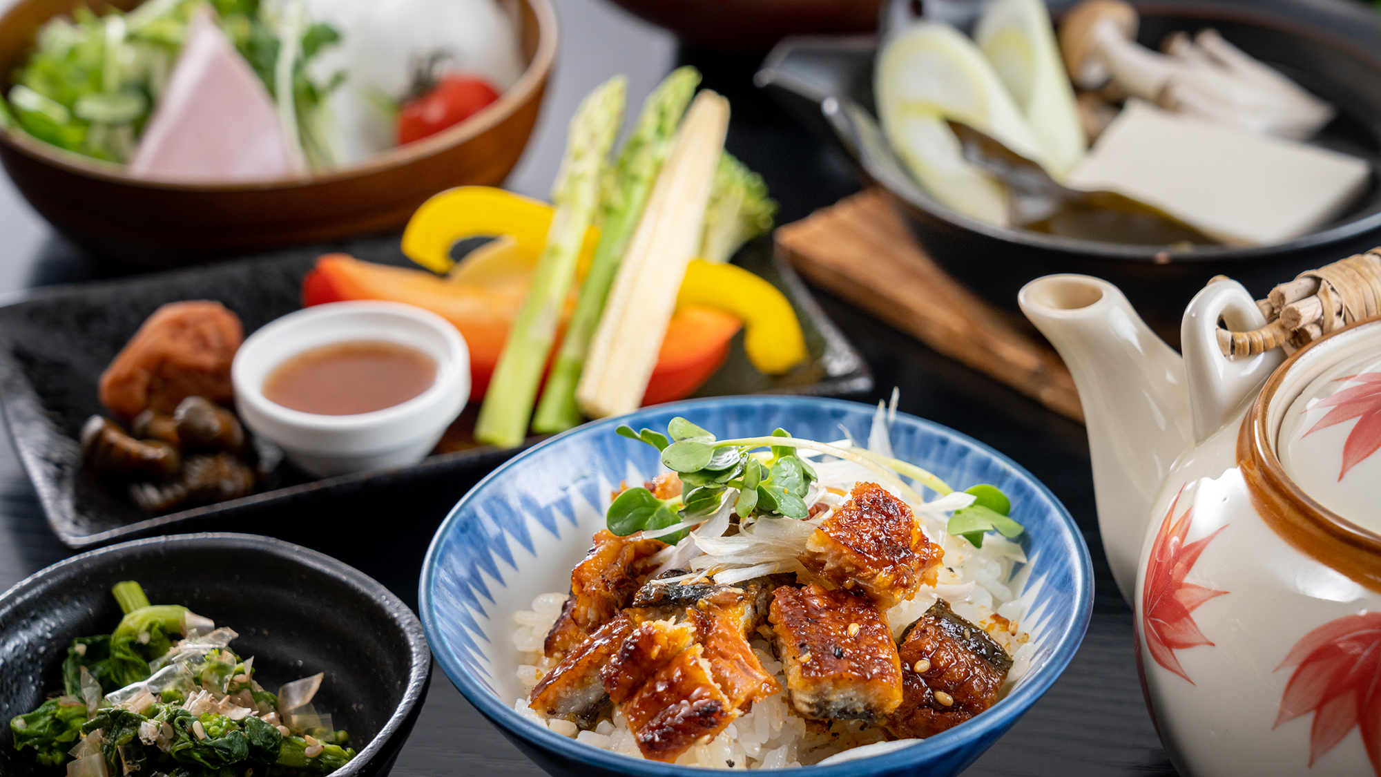 【ご朝食】栄養満点の和朝食をご用意しております♪