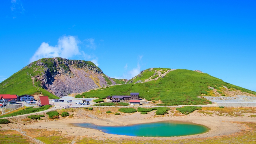 鶴ヶ池と乗鞍岳畳平の絶景。