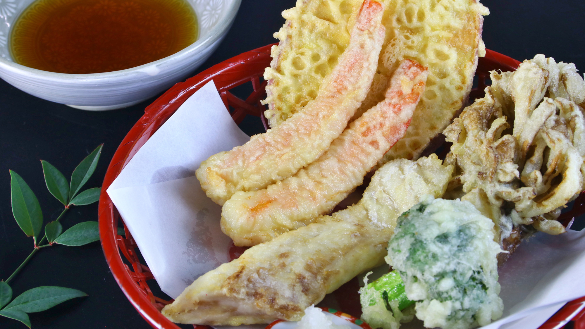 お刺身と天ぷら定食