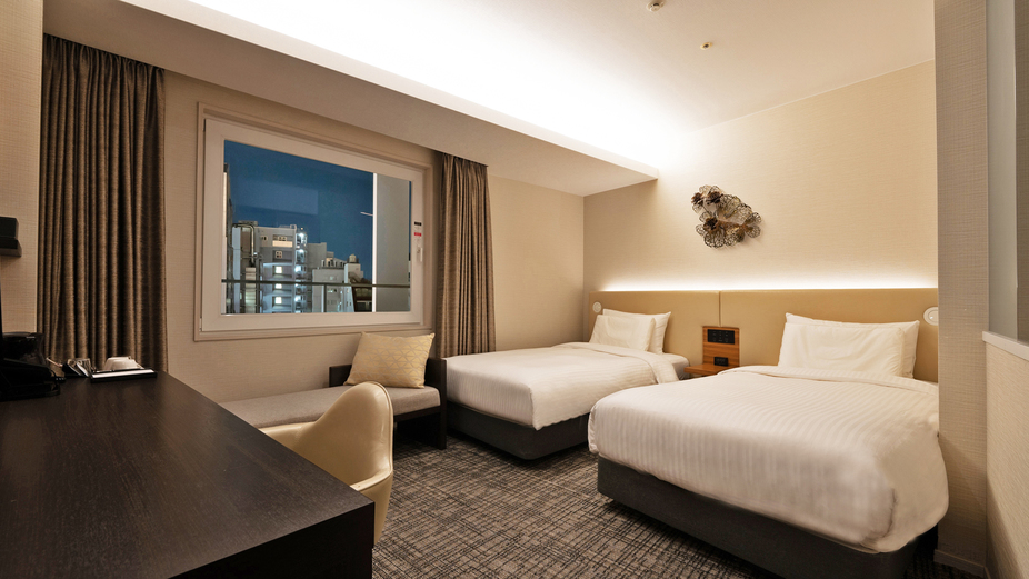 デラックスツイン［25平米/ベッド幅110cm×2台/1～2名様］