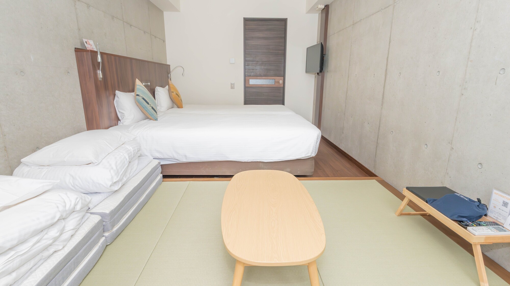 23㎡の広さに畳スペースを設けくつろぎを高めたデザイン空間